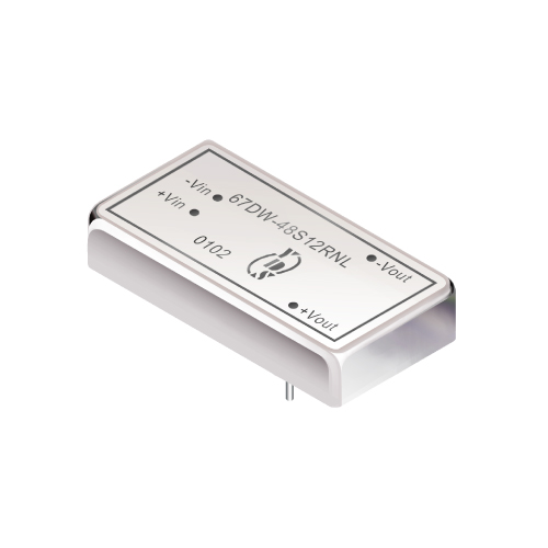67DW 系列 15瓦 1.5KV隔離電壓 4:1寬輸入 直流對直流電源轉換器